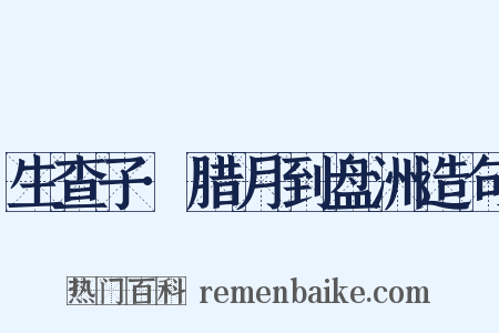 生查子·腊月到盘洲造句是什么意思的图片